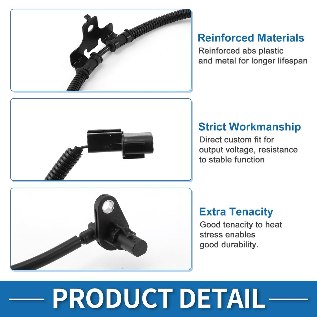 ABSOPRO ABS Snímač rychlosti kola Přední pravý Díl brzdového systému ABS Kompatibilní s Kia Picanto Snímač, Snímač ABS, Číslo 9567007110/818043114,