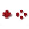 eXtremeRate Custom Replacement Dpad Action Buttons Without Text Directional Key Face Buttons for Controllers Red Two-tone Engraving,