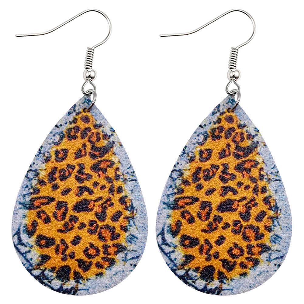 1 пара рождественских кожаных серег в форме капли — фото 17