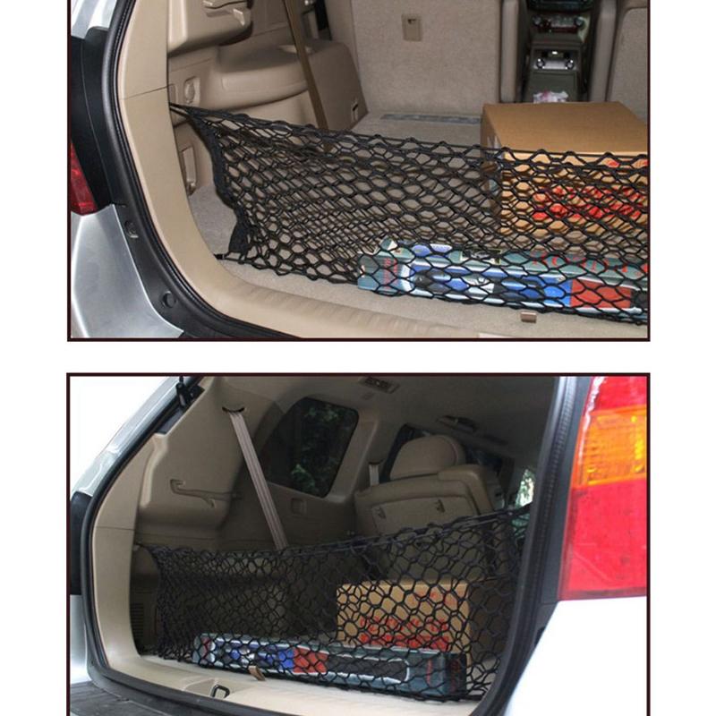 Auto Rear Cargo Net Polyester Adjustable Cargo Storage Organizer Suitable for Vehicle Trunk Storage