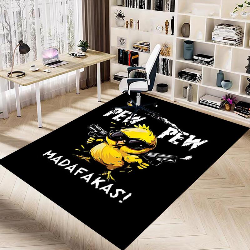 1 Stück Hühnchen madafakas Teppich, Büroteppich Außenmatte Heimdekoration Bereichsteppich Festival