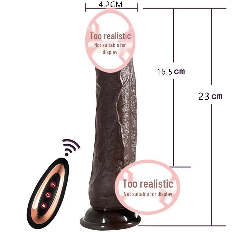 Silicone Telescopic Realistic Vibrator for Women