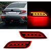 KUNGKIC For 2023 2024 2025 Subaru WRX VB S4 STI Rear Bumper Brake Tail Light Fog Lamp 2PCS Cool Exterior Decoration Accessories Red Lens