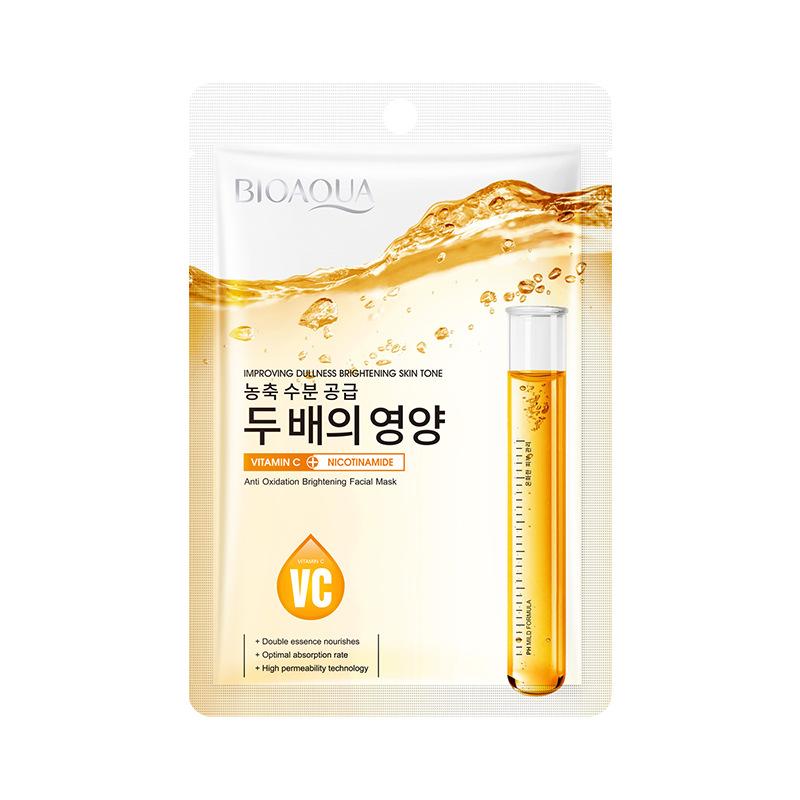 

5/10pcs BIOAQUA Niacinamide Vitamin C Face Mask Anti Wrinkle Moisturizing Hyaluronic Acid Whitenting Facial Masks Skin Care 1pc