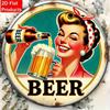 Segno in Latta Metallico Birra Decorazione Murale 20x30cm