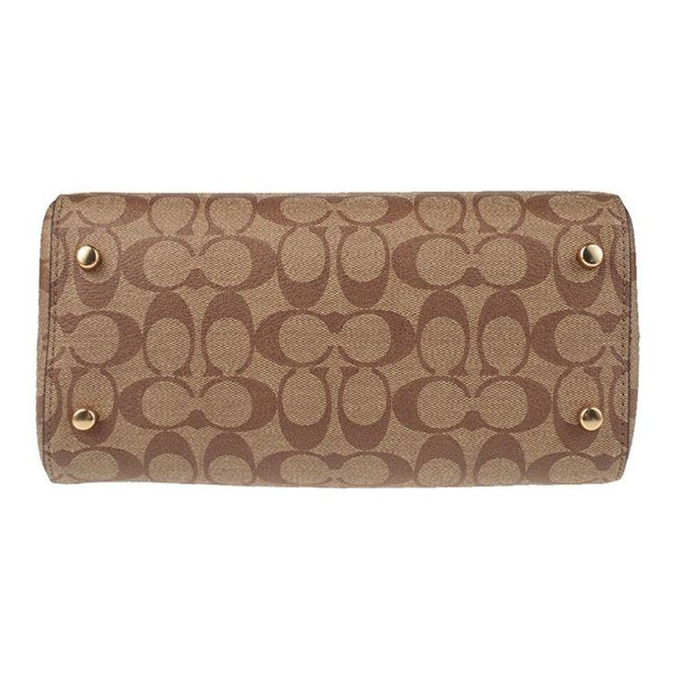 Coach Rowan 27 Printed PVC Boston Bag Women handbags Khaki 83607-IME74