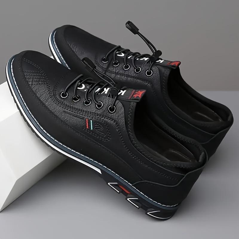 Men'S Plus Size Color Block Dress Shoes - Breathable Non-Slip Rubber Sole, Stylish Lace-Up Design for Business & Casual Wear, Comfortable EVA Insole