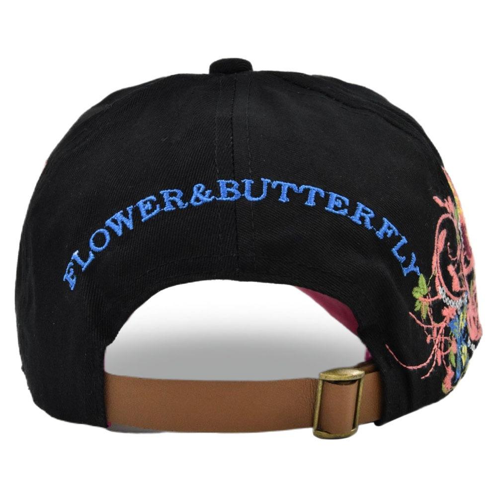 Sequin Embroidered Baseball Cap Butterfly Embroider Duck Tongue Lip Print Trendy Hat Embroidered Duckbill Hat Sun Hat No