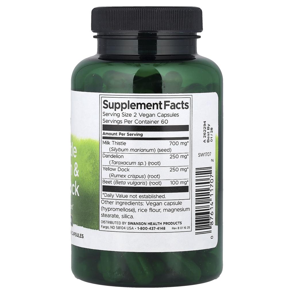 Milk Thistle, Dandelion & Cinnamon, 120 Capsules