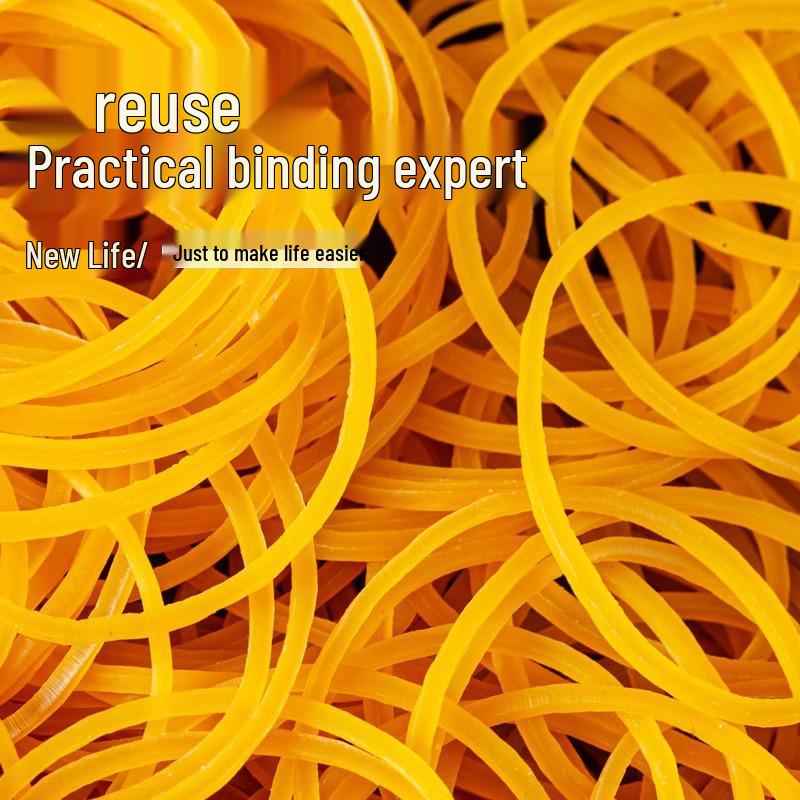 High-Temperature Resistant Yellow Rubber Band, Industrial-Grade, High Elasticity, Durable, Disposable, Ideal for Perming.