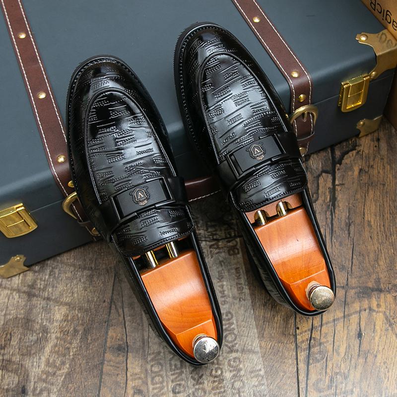 Fashion Business Formal Leather Shoes Mens Fashion Casual Dress Shoes Classic Italian Formal Oxford Shoes for Men Elegantes Gents Shoe