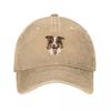 Australian Shepherd Baseball Cap Wild Ball Hat Luxury Caps Big Size Hat Fun Hats Unisex Womens