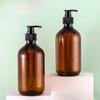 500ml Brown PET Lotion Pump Bottle for Shampoo, Shower Gel, or Hand Sanitizer
