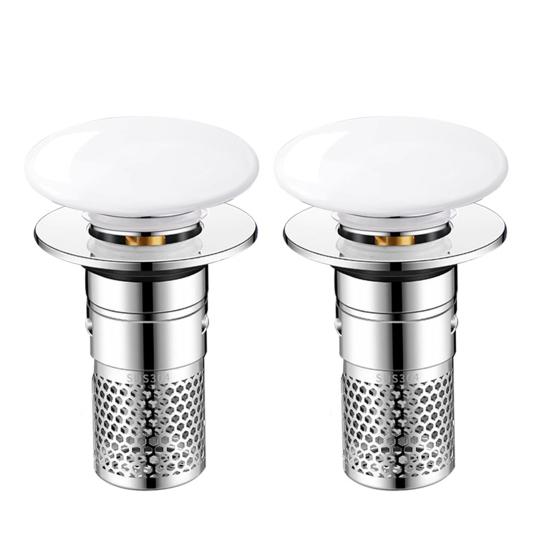 Bathroom Sink Stopper Pop-up Drain Strainer Hair Debris Catcher Sink