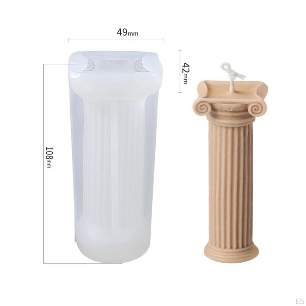 Pillar Shape Epoxy Resin Casting Silicone Cake Fondant Chocolate Decorative, Wedding Candle Making