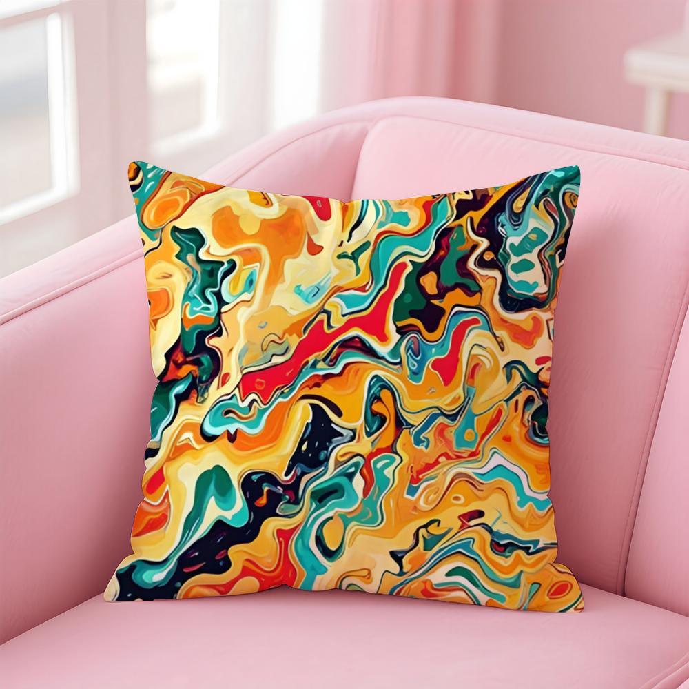 Abstrakte Kunst JJackson PPollock Kissenbezug Kissenhülle Weicher Freundlicher Stoff Verdeckter Reißverschluss