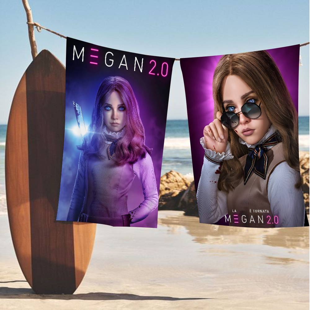 M-M3GAN 2.0 M-movie Microfiber Blanket Quick Drying Beach Towels Oversized Printing Super Absorbent Pool Towel Blanket