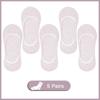 10 Pieces = 5 Pairs Women Invisible No Show Nonslip Loafer Socks Boat Liner Cotton Socks Comfortable Ankle Socks