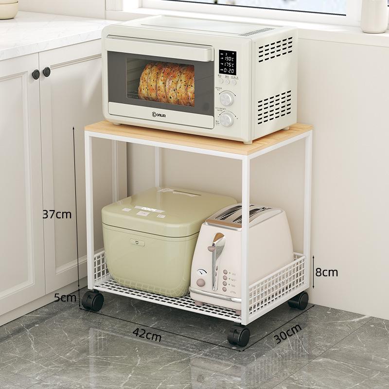 Countertop Kitchen Microwave Rack with Drawer for Oven, Rice Cooker, Air Fryer, and Appliances - Floor Standing Storage Organizer