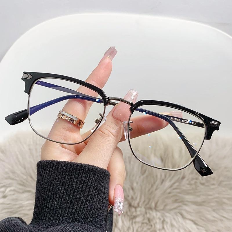 Metal Frame Anti-blue Light Radiation Protection Glasses Protection Goggle Schoolgirl's Online Class