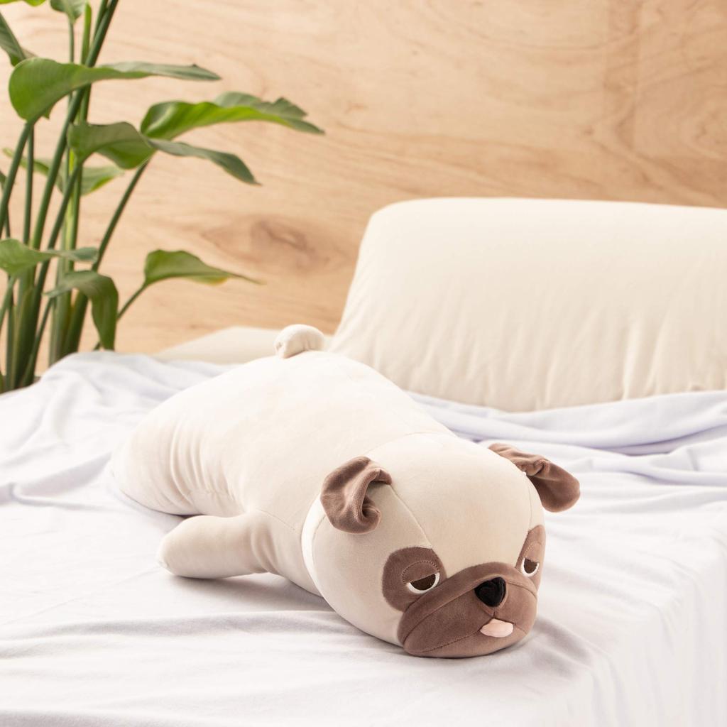 Livheart Premium Nemunemu Animals Hana the Pug Body Pillow, Large (Approx. 67cm), Fluffy and Squishy Plush Toy, Gift Item 48768-32