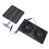 20W Solar Panel Solar Powered Dual Exhaust Fan Kit for Chicken Coops Greenhouses Sheds Pet Houses