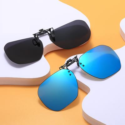 Neuankömmling Klapp-Sonnenbrillen-Clips für Myopie-Brillen Retro Quadratischer Glas-Clip-on Sonnenbrillen-Clip
