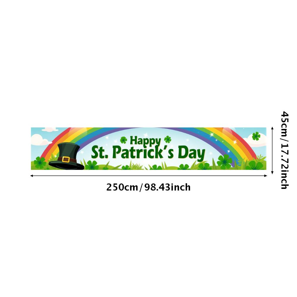 

Lightweight Holiday Background Reusable Large Portable Backdrop Vibrant Shamrocks Background for Family