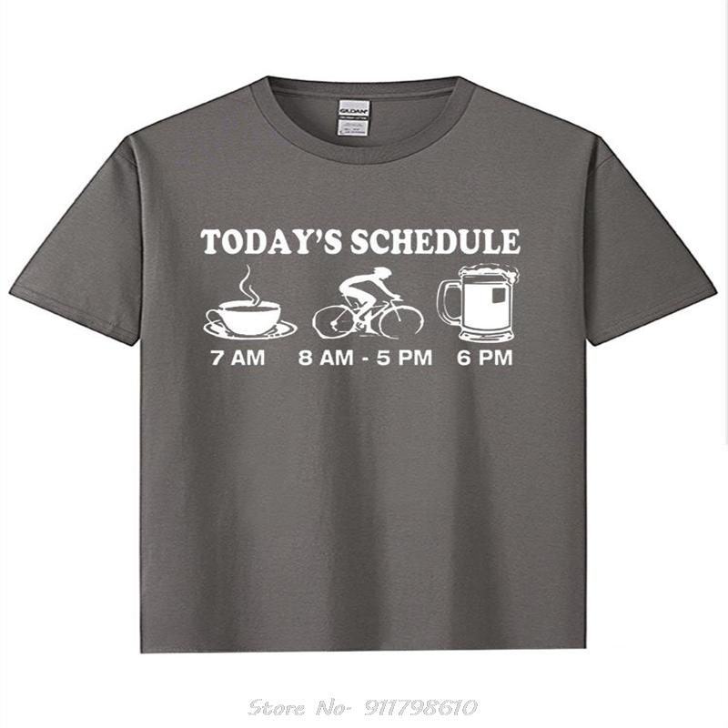 Oversized T Shirts Funny Cycls T-Shirt Mountain Biking Schedule Unisex Brand New T-Shirts cotton tops tees Fitness T-shirt