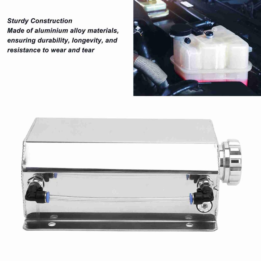 Zbiornik wyrównawczy płynu chłodzącego ze stopu aluminium o pojemności 2 l, uniwersalny zbiornik wyrównawczy chłodnicy do większości samochodów