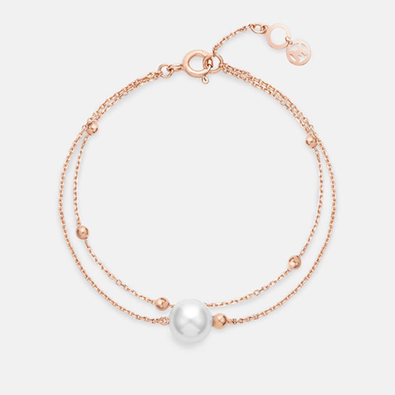 METROCITY JEWELRY René Perla Sterling Silver Rose Bracelet A243SB9214RPH