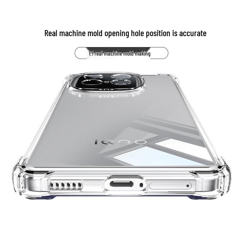 ESCASE Shockproof Transparent Phone Case for iQOO Z10 Turbo Pro