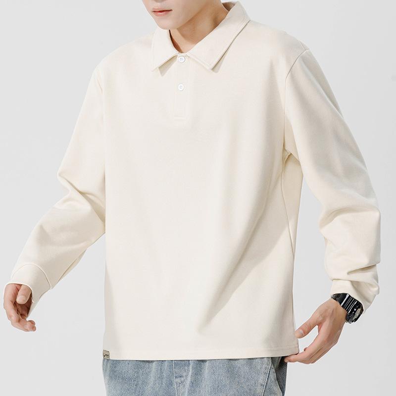 Shirt Men's Spring and Autumn New Korean Version Lapel Loose Casual Inside with Clothes Bottoming Shirt