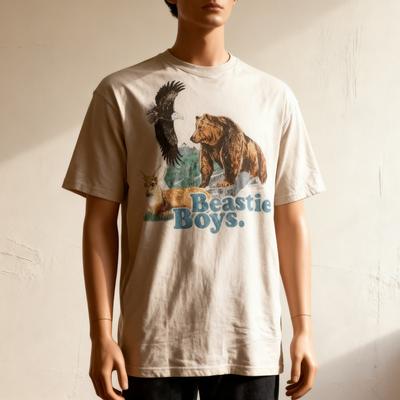 Band Beastie Boys Maglietta Bianca Cotone Tutte le Taglie S5XL Unisex T-Shirt Unisex
