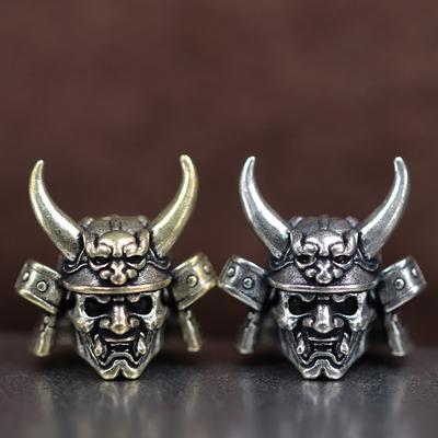 Shogun Japenese Samurai Brass Knife Bead Warrior EDC DIY Paracord Woven Bracelet Lanyard Pendant Accessory Outdoor Tool Hangings