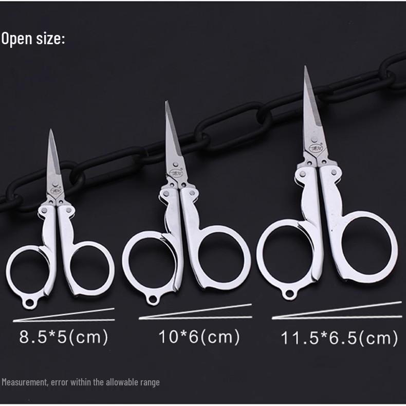 Portable Stainless Steel Folding Baby Scissors for Household Use