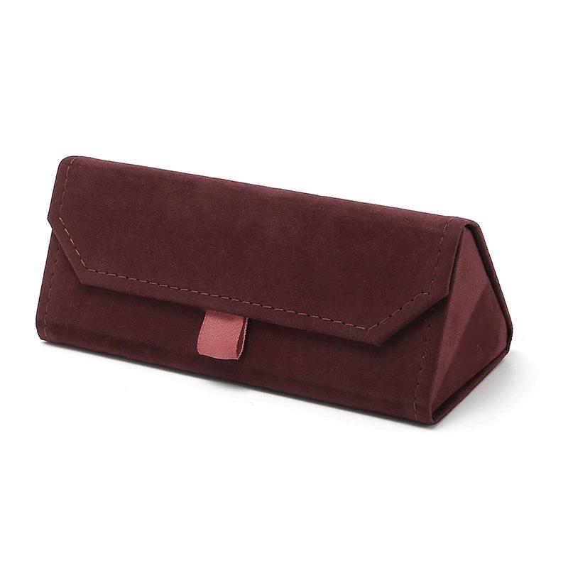 Ochelari Pliabili Triunghiulari Femei Etui Elegant Etui Ochelari de Soare Bărbați Cutie Moale Nobilă pentru Ochelari de Citit Etuiuri pentru Ochelari