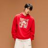 Anta Casual Fashion Sports Versatile Loose Comfortable Fleece Thick Warm Hooded Pullover Sweatshirt Men Sweatshirt Deep-Red 952618713-2