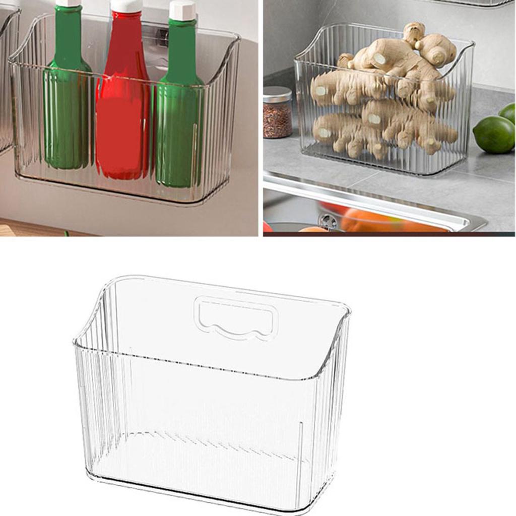 Floating Shelves Bin Organizer Plastic Hole Free Wall Mounted Storage Organizer Box