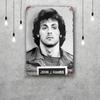 sylvester stallone Decor Poster Vintage Tin Sign Metal Sign Decorative Plaque for Pub Bar Man Cave Club Wall Decoration