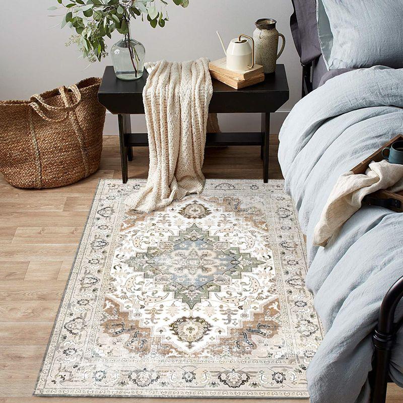 Persian Luxury Carpet for Living Room Persian Decoration Home Sofa Plush Bedroom Rugs Bedside Soft Non-slip Floor Mat Easy Clean