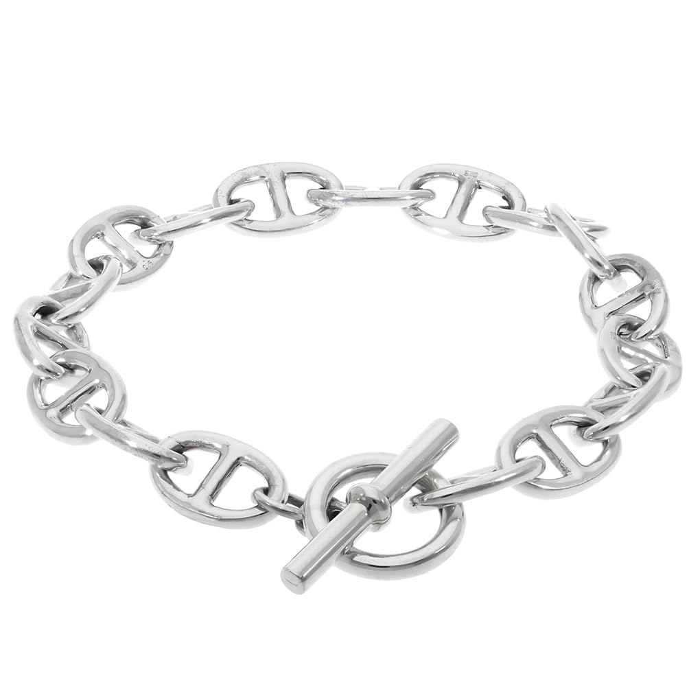 

Браслет-якорная цепь из серебра 925 пробы с застежкой-тоглом в виде мантии и корабля [Синдзюку Кура], Т-образная планка, 19 см, Простой, Кольцо, Морской, Дизайн,