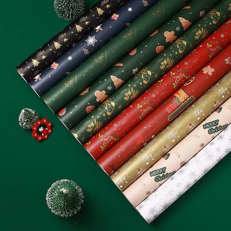 Large Retro Style Kraft Wrapping Paper for Christmas, Birthdays, and Meetings