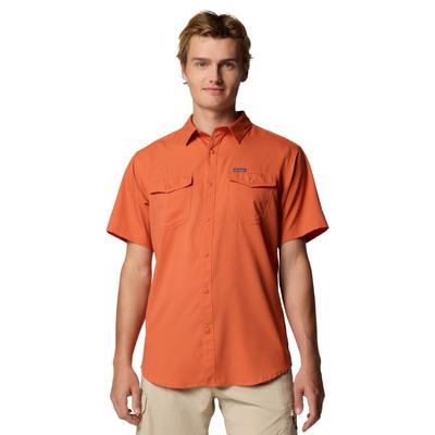 Utilizer II Solid Short Sleeve Shirt, Mens Orange Shirt