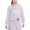 Nike Minimalist Letter Print Casual Hoodie Women Tops Purple DQ6586-530