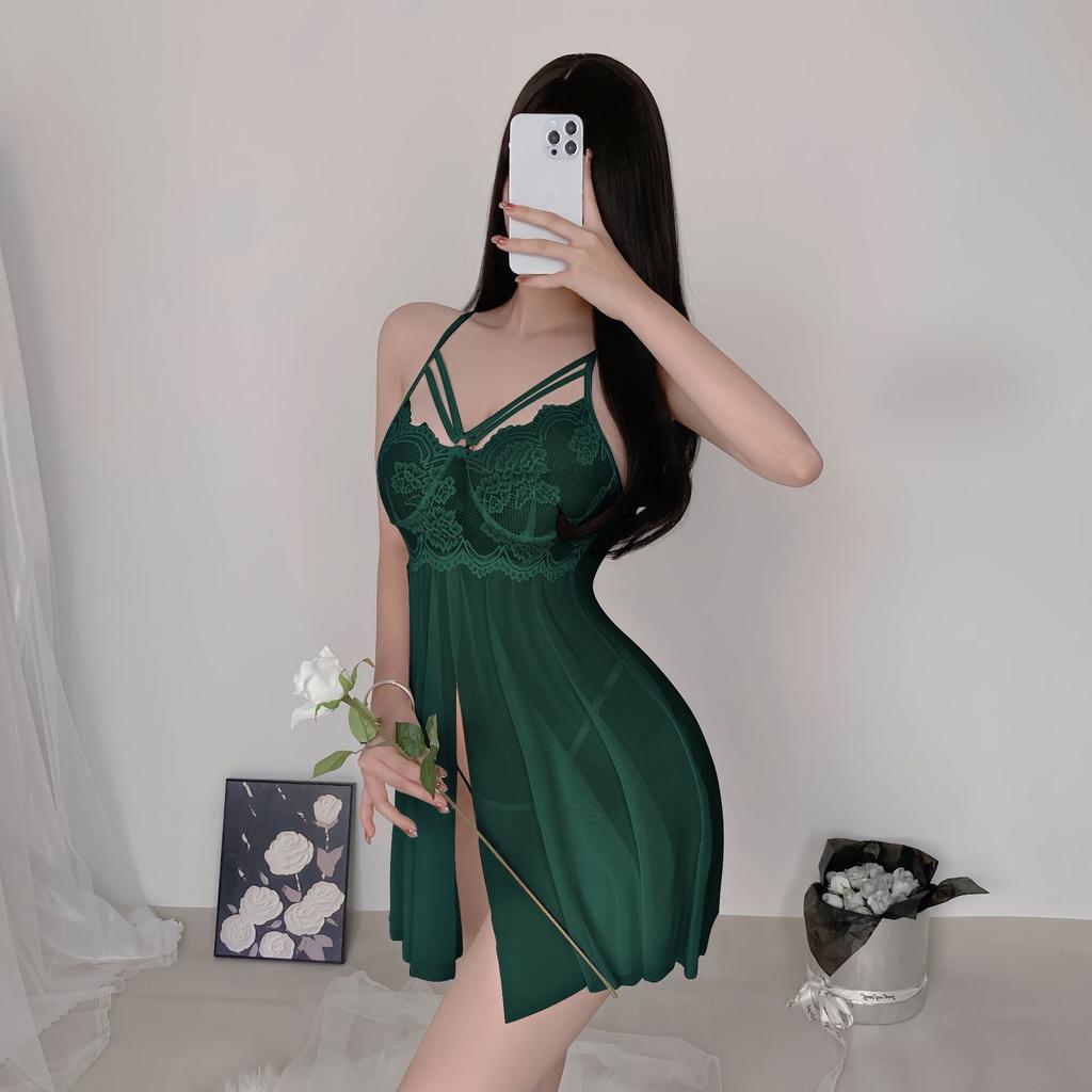 Mesh Sexy Nightgown for Women Summer Lace Patchwork Pure Desire Cami Loungewear 652 Flirty Lightweight Sleepwear Ideal for Summer Nights