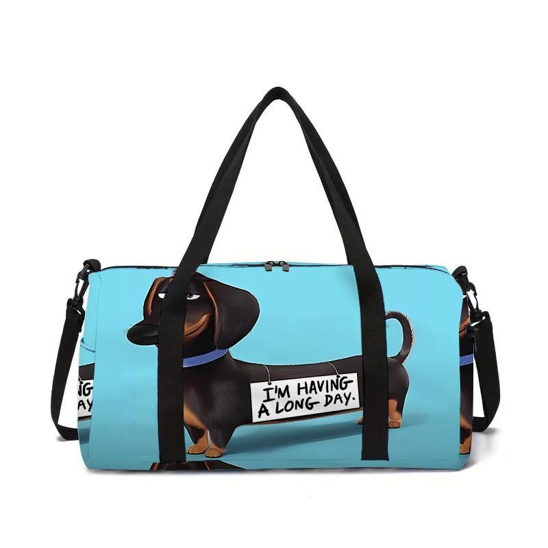 Luxe Nieuwigheid dier kat hond 3D Print Grote Capaciteit Reistassen Vatvormige Crossbody Tas Buitensporttassen Sportschool Yoga Tas