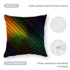 Color Blocking Art Cushion Cover Anti-dustmite Pillowcase Invisible Zipper Silky Short Plush Sofa Cushion Cover