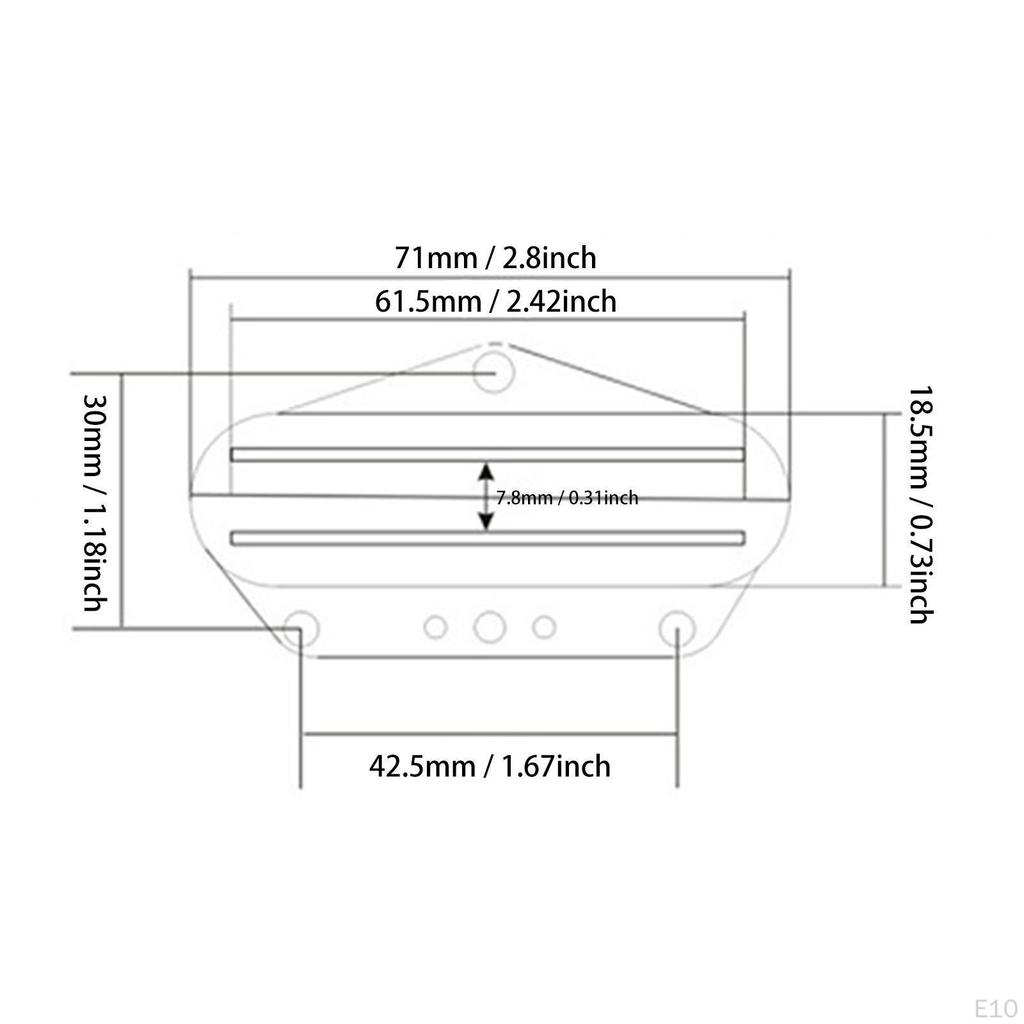 Bridge Double Coil Pickup for Electric Guitar with Rail System