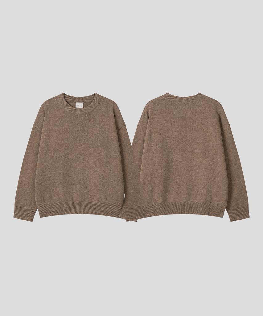 BLACK MOMENT Nature Lambswool Crew Knit [Beige]